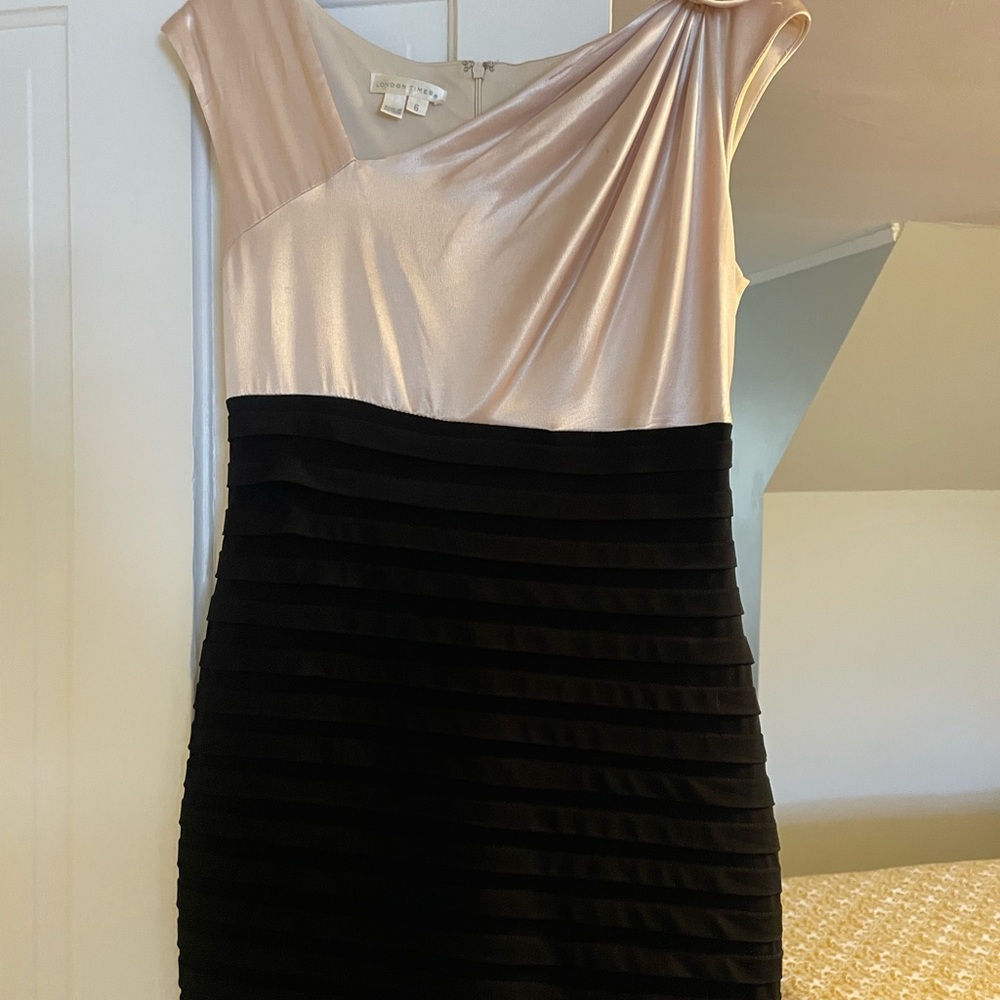 Elegant Black and Champagne Dress